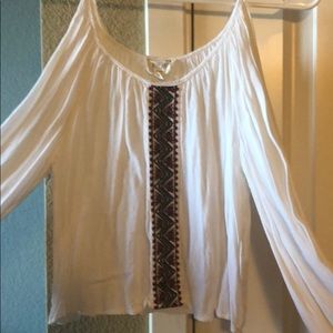 Cropped off the shoulder top